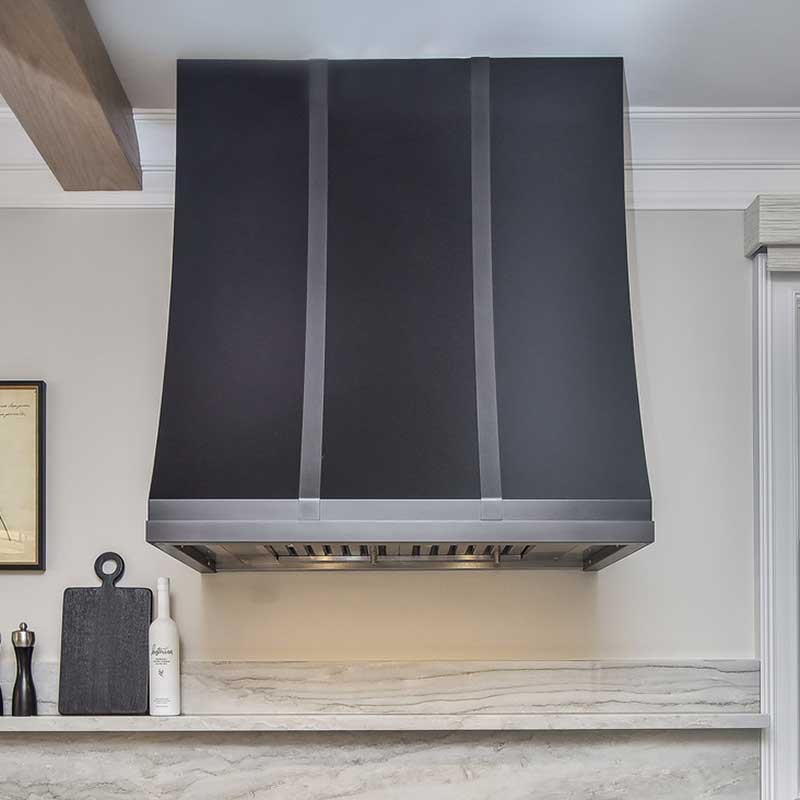 Transitional Enamel Finish Range Hood