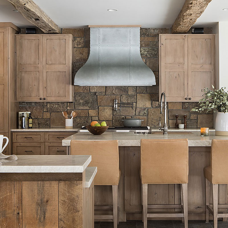 Modern Pyramid Range Hood Zinc